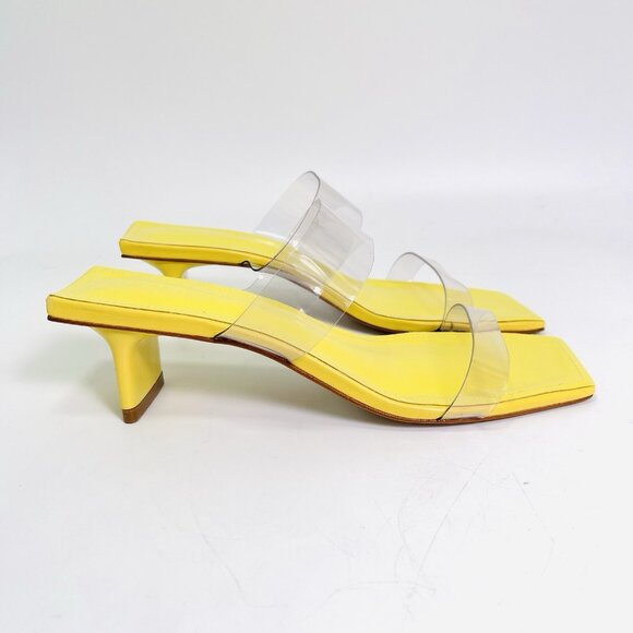 Schutz Ariella Tab Mid Sandal Limoncello Size 8B - Picture 5 of 10